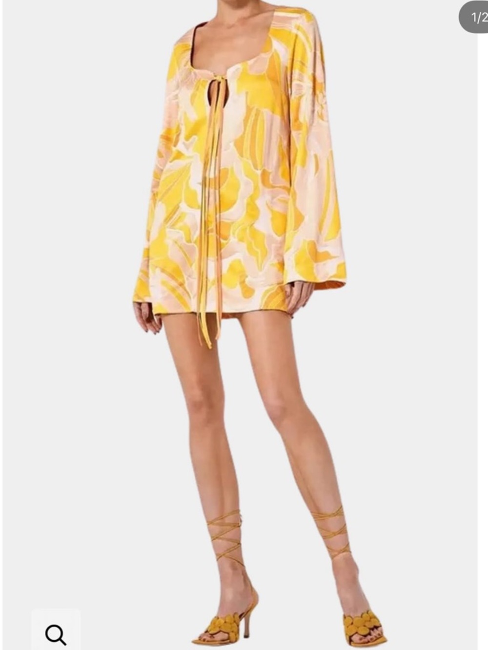 Alexis Yellow & Pink Printed Mini Dress